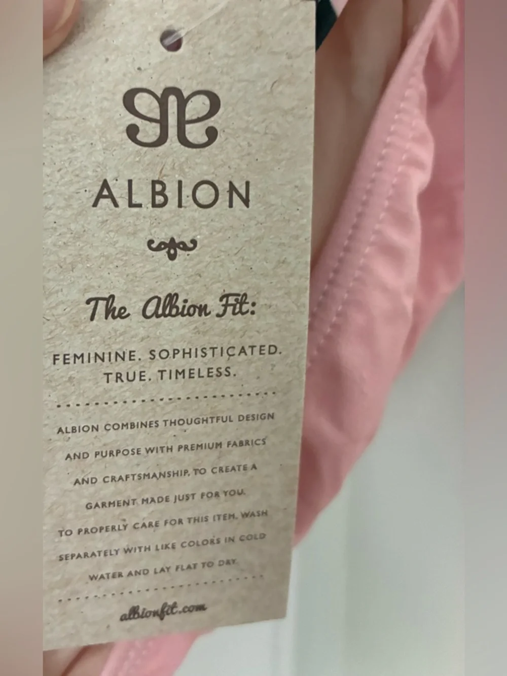 NEW Albion Bronte Floral High-Waist Bikini Bottom - Pink Floral NWT Sz Medium